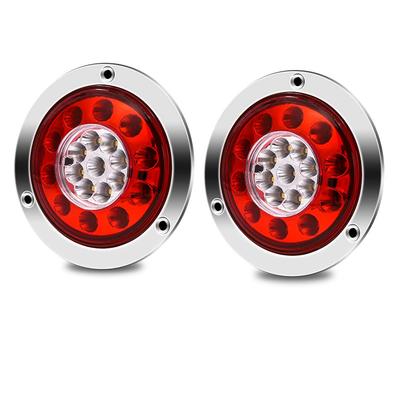 Aoling 24V Светодиодный задний фонарь для грузовика, Круглый прозрачный рассеиватель, Подходит для дневного света, Стоп-сигнал