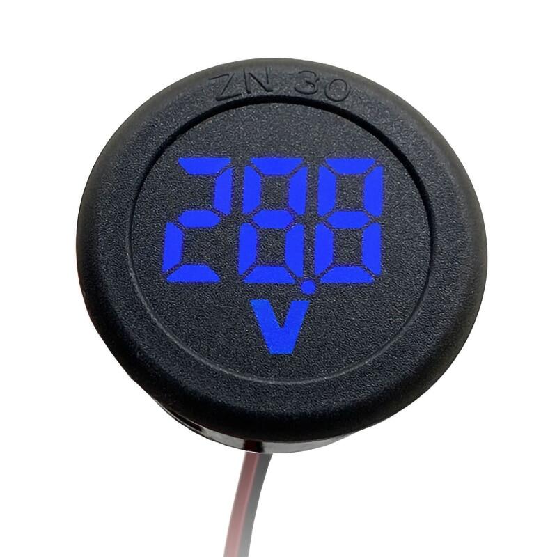 DC5-100V цифровой вольтметр светодиодный цифровой дисплей круглый вольтметр автомобильный измеритель напряжения и тока детектор напряжения тестер монитор панель