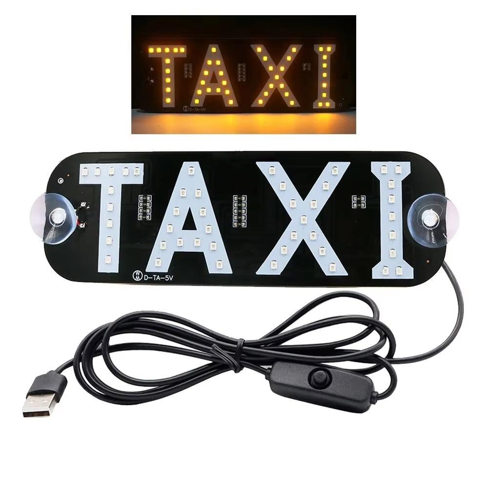T-A-X-I LED Taxi Sign Light Creative Auto Indicator Lamp Taxi Led Light Panel Accessories
