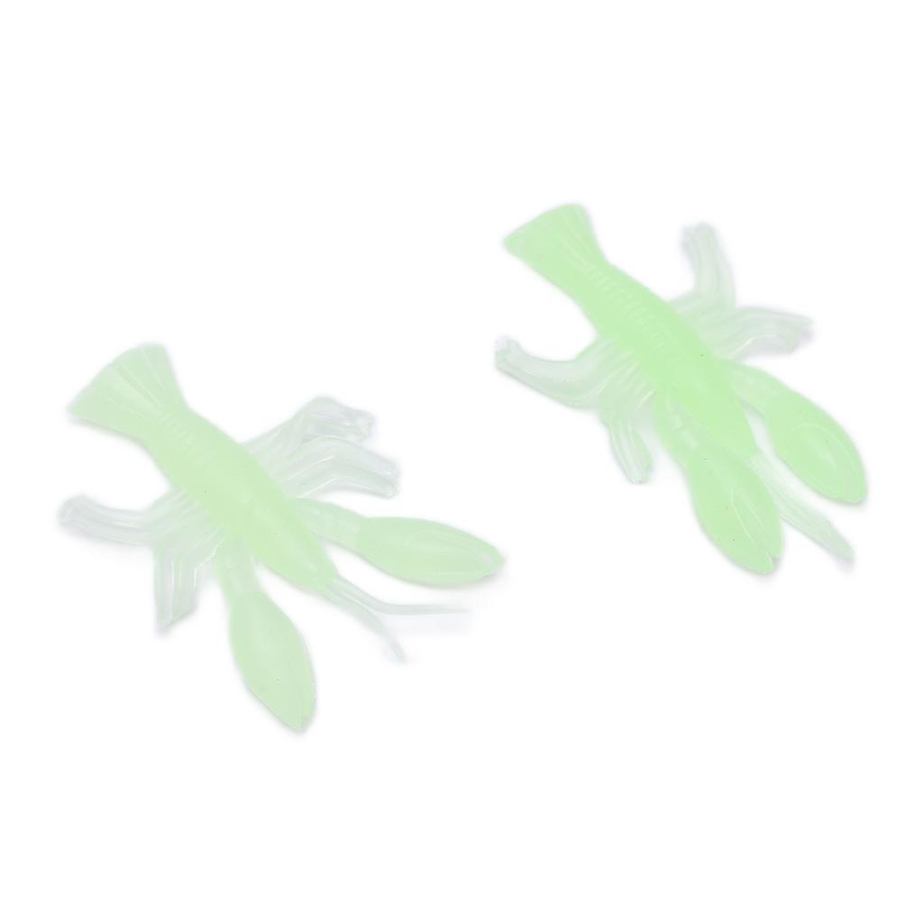 Fishing Shrimps Lures Glowing Luminous Soft Lifelike Silicone Shirmps Bait