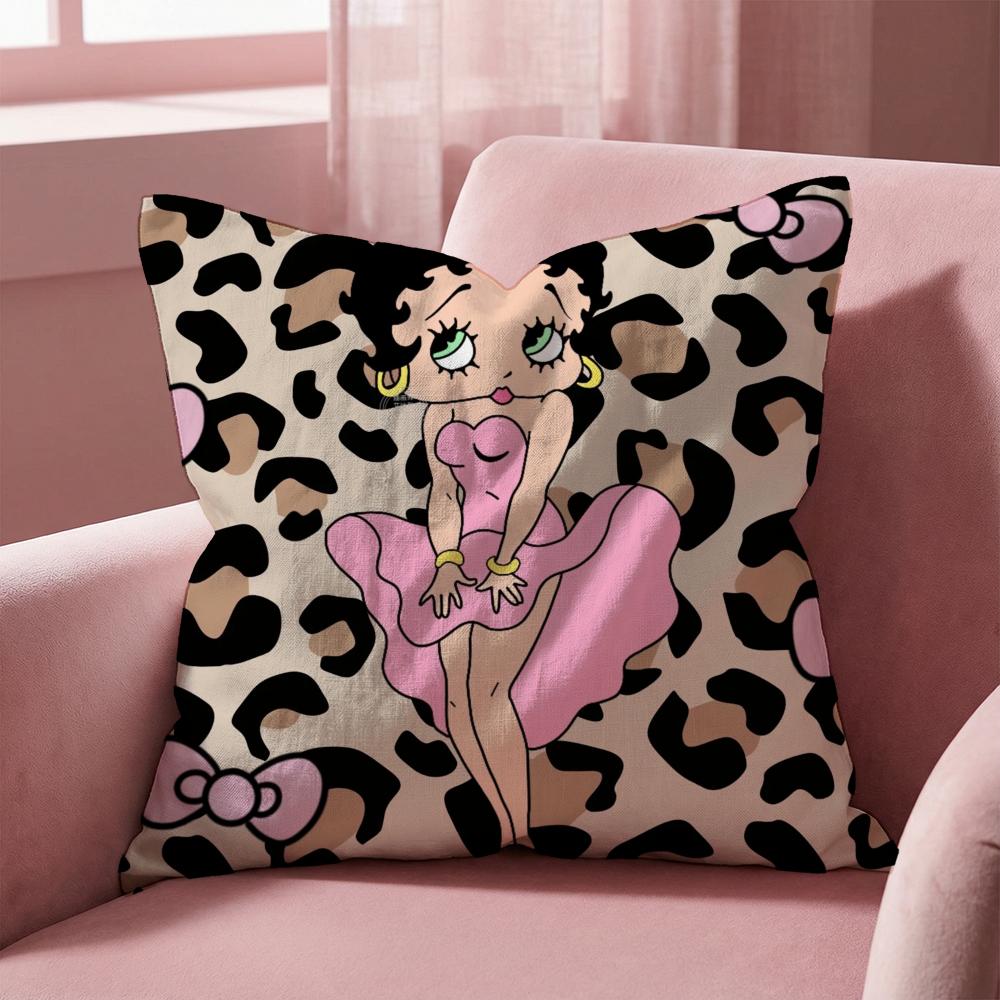 BBeTTyCuTeBoop Cushion Cover MultiScene Pillow Cover for Home Car Reversible Soft Durable for Daily Use