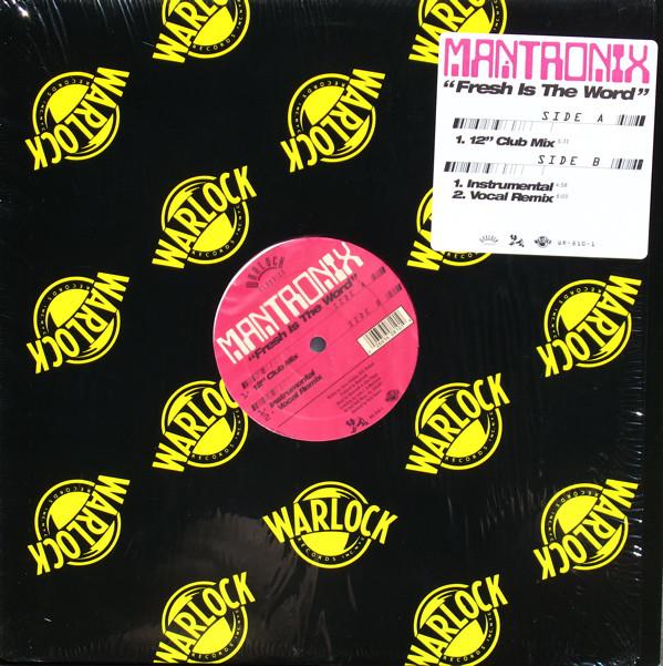 12-дюймовая пластинка MANTRONIX - Fresh Is The Word WR8101 Warlock Classic 1999 US Рэп и Хип-хоп/R&B Б/У