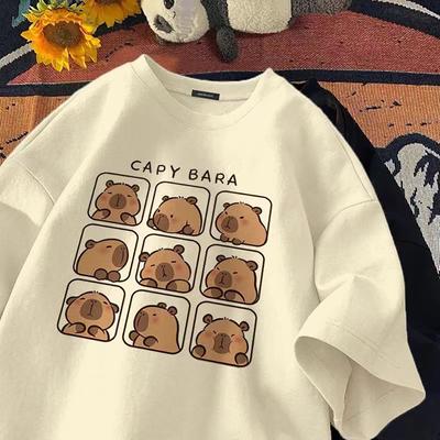 Милая футболка с 3d принтом, летняя футболка с коротким рукавом, женская футболка с рисунком хип-хопа, дышащая футболка с коротким рукавом, забавные футболки большого размера для мальчиков и девочек