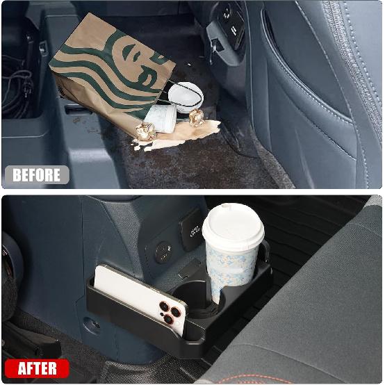 Mabett Removable Rear Dual Cup Holder For Ford Maverick -2025 Accessories, FIT Ert Expander Rear Seat Cup Holder Organizer