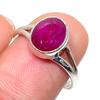 Красный Рубин(Смоделированный) Кольцо из серебра 925 пробы с драгоценными камнями ручной работы S.9 j4Z39