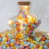 Сделай сам Сделай сам Звезды Бутылка Желаний Стеклянная Бутылка с Блестящими Световыми Гирляндами Оригами Звезды Бумажные Полоски Бумажная Звезда Радужного Цвета