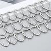 30pcs Heart Stainless Steel Key Ring Closed Ring for Jewelry Making DIY Keychain Cell Phone Chain Accessories