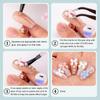 12Grids/Box Mixed Resin Bowknot Nail Charms 3D Colorful Bow Kawaii Rhinestone Nail Art Decorations DIY Manicure Parts Pen Tweeze