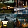 Solar Post Lights Outdoor Solar Pillar Cap Lantern Waterproof 3 Color Mode Fence Post Solar Light Deck Garden Patio Decor