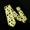 Japanese Anime Vintage Neck Tie Leopard Dots Printed Necktie with Glasses Cosplay Costume Props Accessories for Unisex