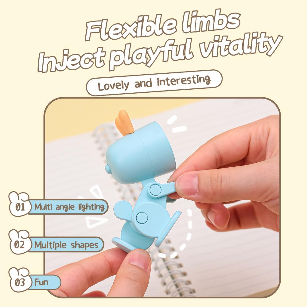 Мини-настольный светильник, милый динозавр, в форме кролика, лампы для чтения, Kawaii, декор для спальни, ночник, прикроватная настольная лампа с магнитным основанием