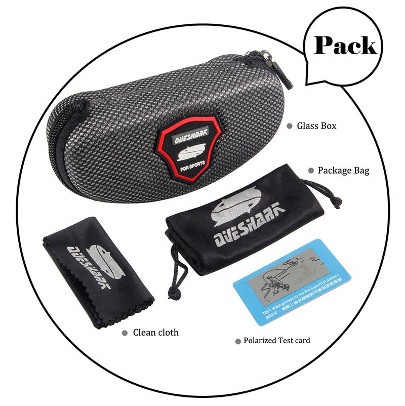 Queshark Спортивные солнцезащитные очки с защитой от ультрафиолета, поляризационные очки для охоты и рыбалки, очки для вождения и пешего туризма