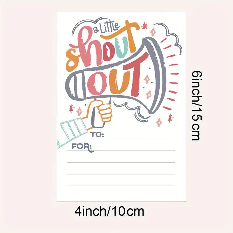 50 карточек, 6 * 4 дюйма, Открытки с благодарностью, Настраиваемые, Благодарственные открытки, Карточки для положительного признания и похвалы, Украшения для вечеринок, Коммерческие