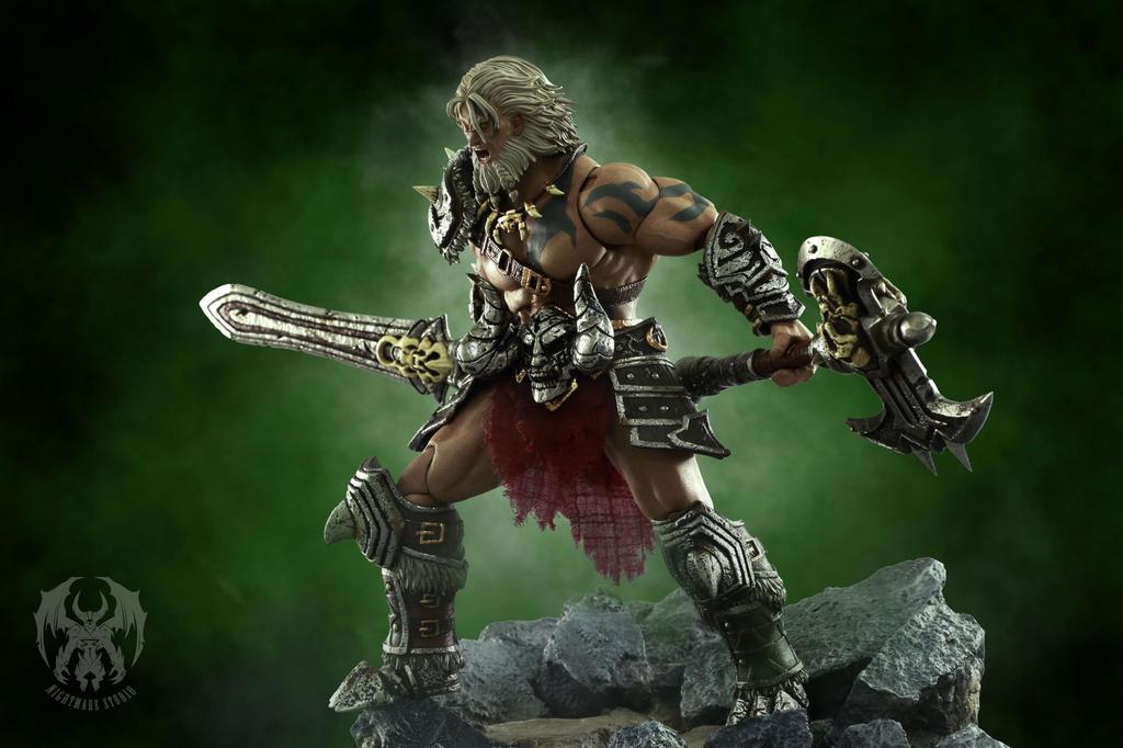 NIGHTMARE STUDIO Barbarian Scale Painted Movable Figure 1/12 PVC&ABS