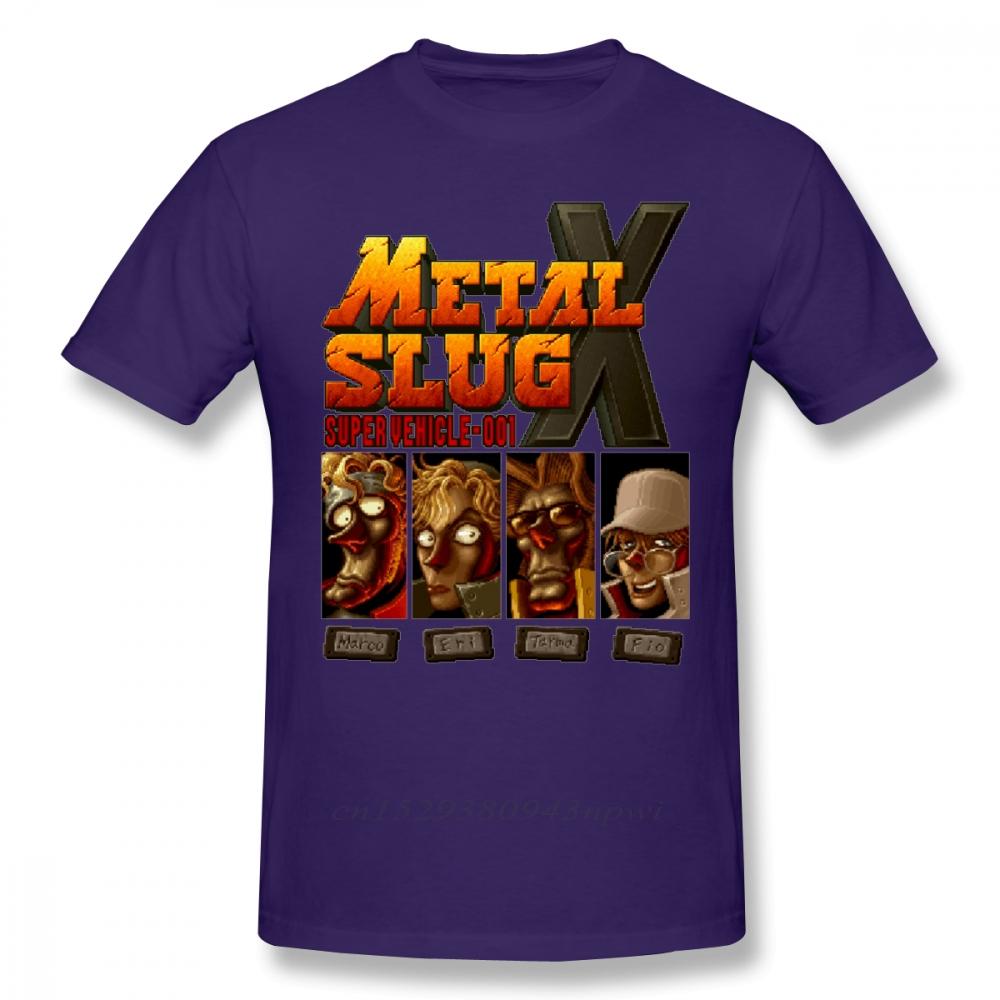 Novelty Game Metal Slug X T Shirt Retro Play Homme Tee Shirt Free Shipping Camiseta Fashionable 100% Cotton