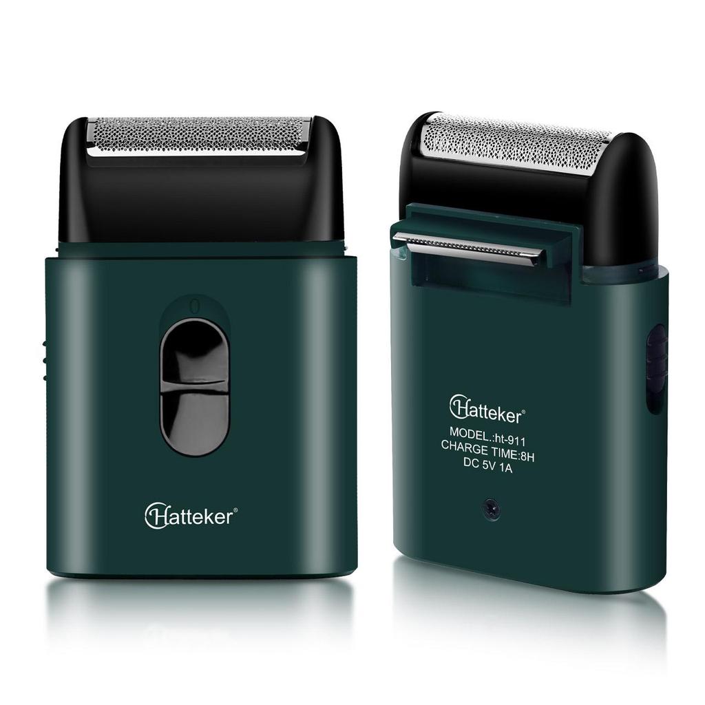 Hatteker Электробритва для мужчин, аккумуляторная бритва, водонепроницаемая, беспроводная бритва с триммером для носа, для путешествий, мини
