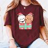 С Новым Годом Bubu Dudu Эмодзи Графическая Футболка Модные Веселые Новогодние Футболки Модная Уличная Одежда Мультяшные Праздничные Вечеринки Хлопковые Футболки