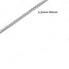 Женская Мужская Цепочка Заявление Серебряного Цвета 2мм/2.5мм/3мм/3.5мм/4мм Ожерелье из Нержавеющей Стали