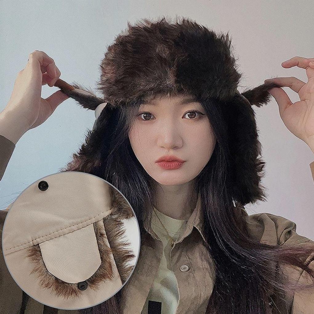 Зимняя повседневная шапка-ушанка в трех цветах