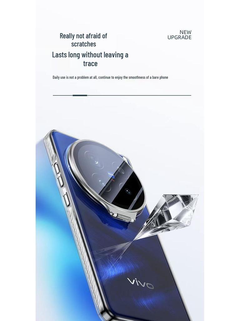 Прозрачный чехол-подставка с полной защитой для Vivo X300/X300Pro/X200Ultra