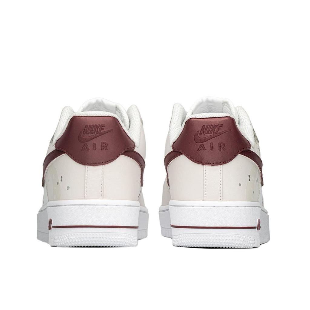 Nike Air Force 1 Low top Skateboard Shoes Unisex Beige White Red CW2288-111(TeamA-)