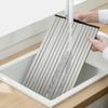 Multifunctional 304 Stainless Draining Basket Sink Chopping Board Folding Cutting Board Sink Washbasin Chopping Board Drain Rack