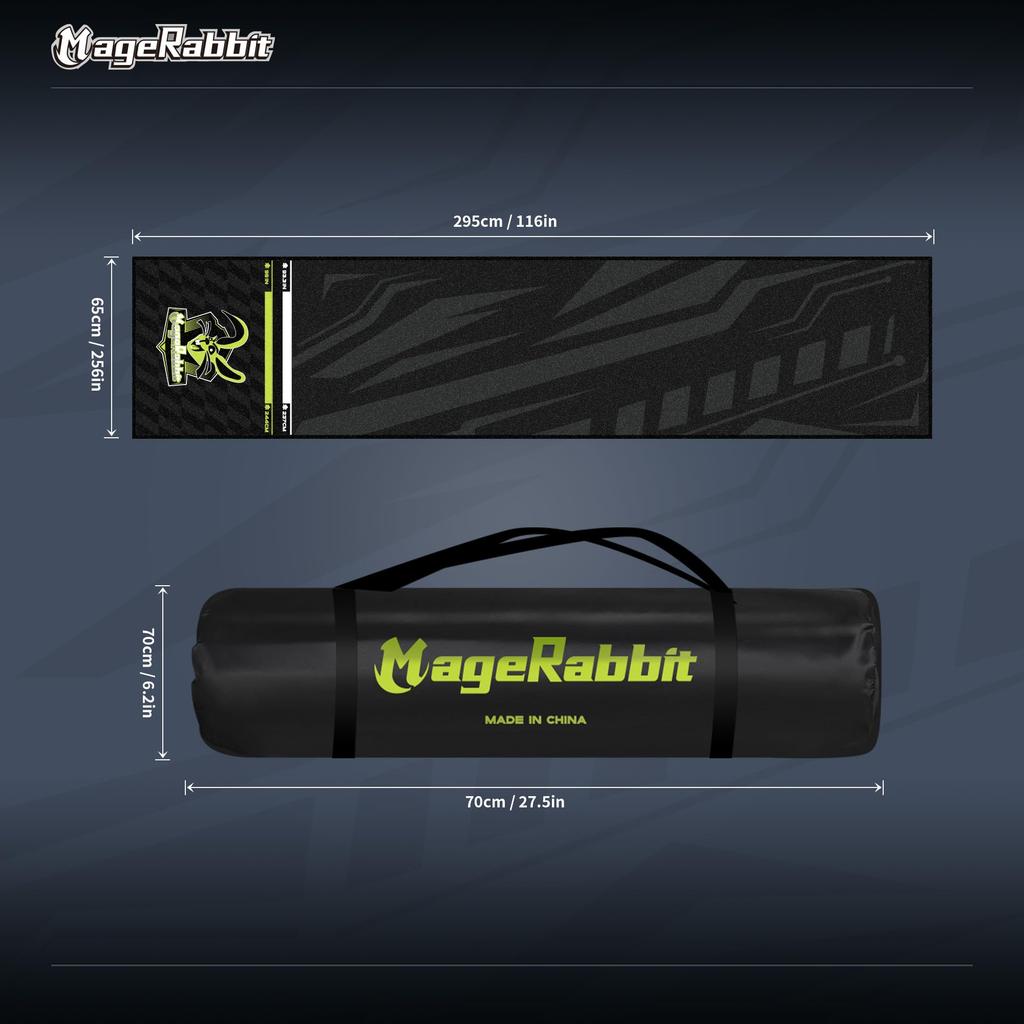 MageRabbit Dart Board Mat with Carry Bag and Throwing Line for Dart 65 X 295cm Dart Mat Plain with Throw Line Simple Compact Throw Mat Dart Board