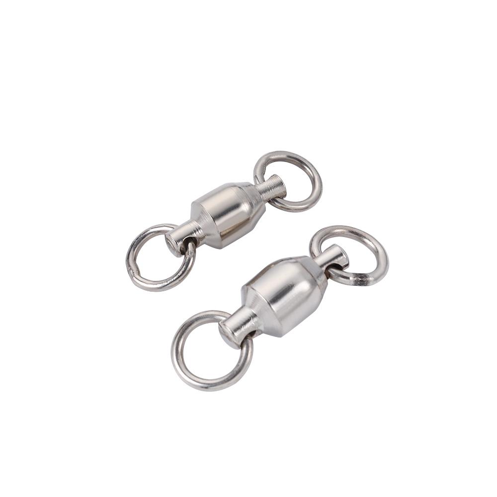 Accessories Hooks Barrel Stainless Steel Fishing Connector Swivel Ring Ball Bearing Solid Ring