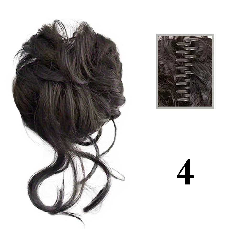 MERISIHAIR Синтетические растрепанные волосы, пучок, взлохмаченный зажим для парика, резинки для волос, наращивание, вьющиеся волнистые хвостики, заколки для волос, зажим для волос для женщин