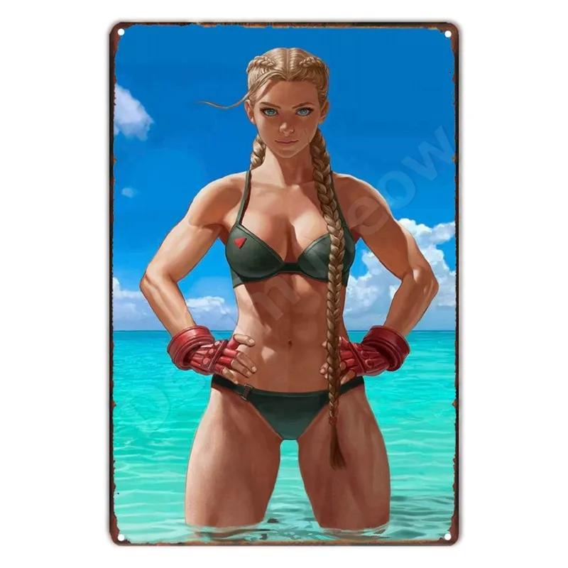 Аниме The King Of Fighters Винтажная Металлическая Табличка, Постер Настенного Искусства, Файтинги, Ретро Табличка для Бара, Клуба, Мужской Пещеры, Домашний Декор Стен