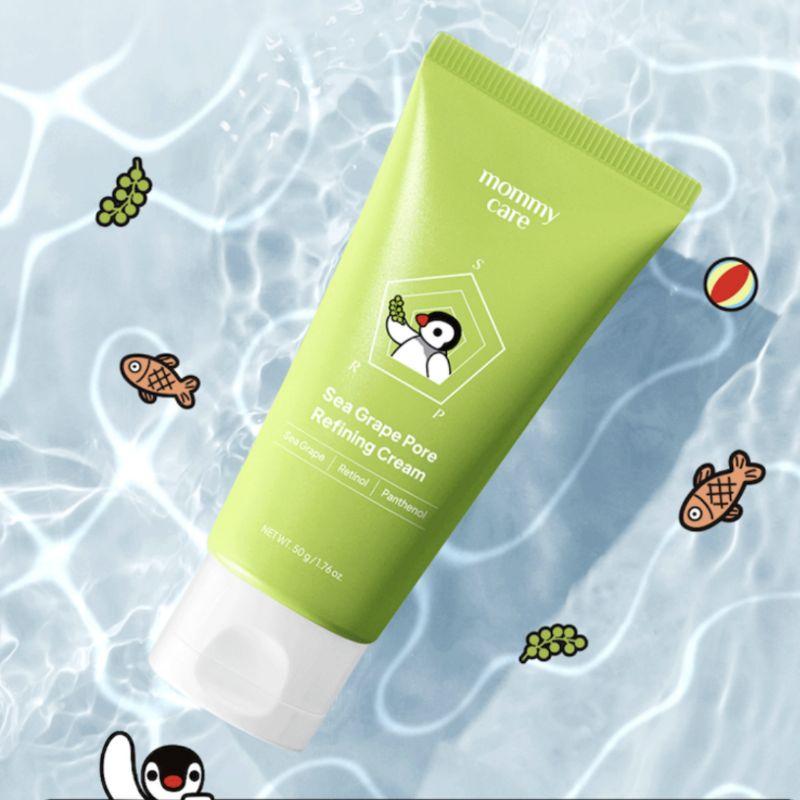 Mami Care × Pingu Морской Виноград 5-секундный Подтягивающий набор для сужения пор – Сыворотка 50 мл + Крем 50 мл