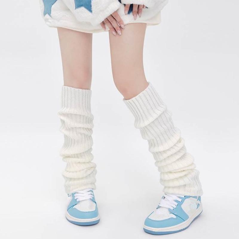 Winter Leg Warmers Long Socks Women'S Autumn Winter Legs Warmers Knitted Foot Cover Crochet Socks