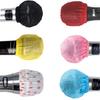 250-Piece Disposable Microphone Covers, Multicolored, Non-Woven Fabric, Anti-Noise, Windproof, Dustproof, Splashproof, Antibacterial, for Karaoke, Lec