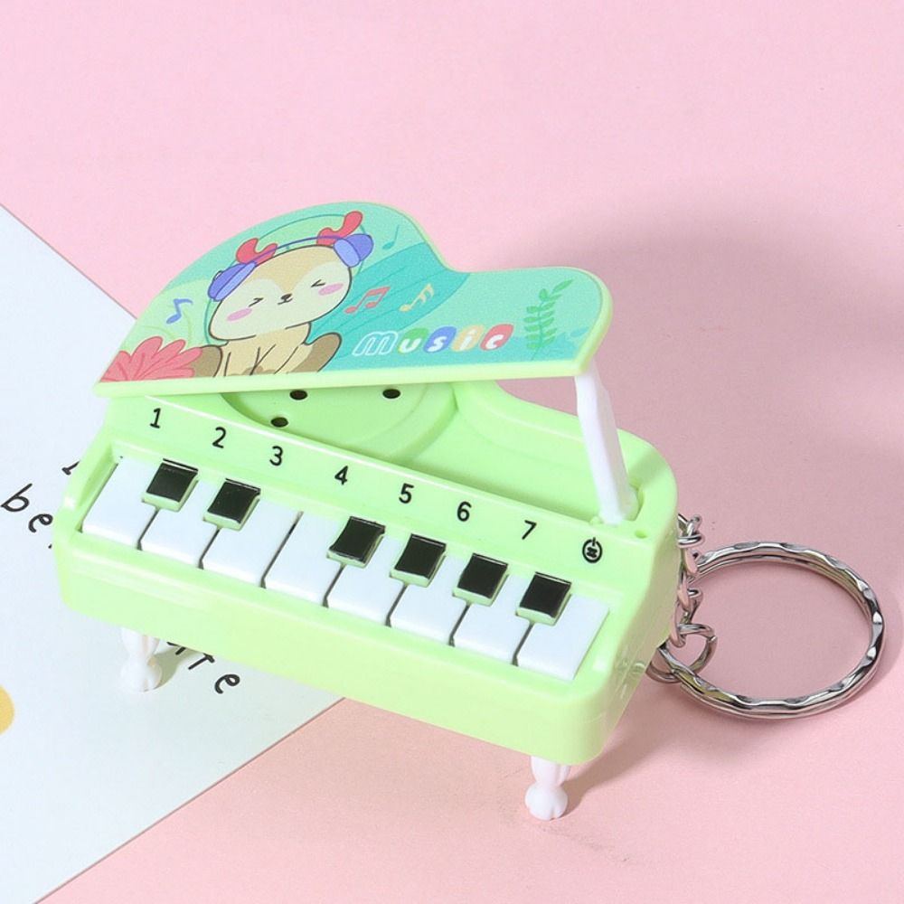 Сплошной цвет мини-электронный брелок для фортепиано, музыкальный инструмент, брелок для ключей, сумка, аксессуары