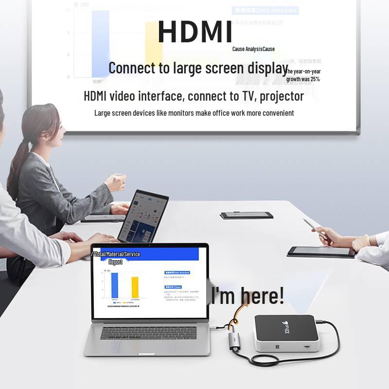 PISEN 5-в-1 HDMI 4K Разветвитель Хаб 3.0 Адаптер-удлинитель для ноутбука