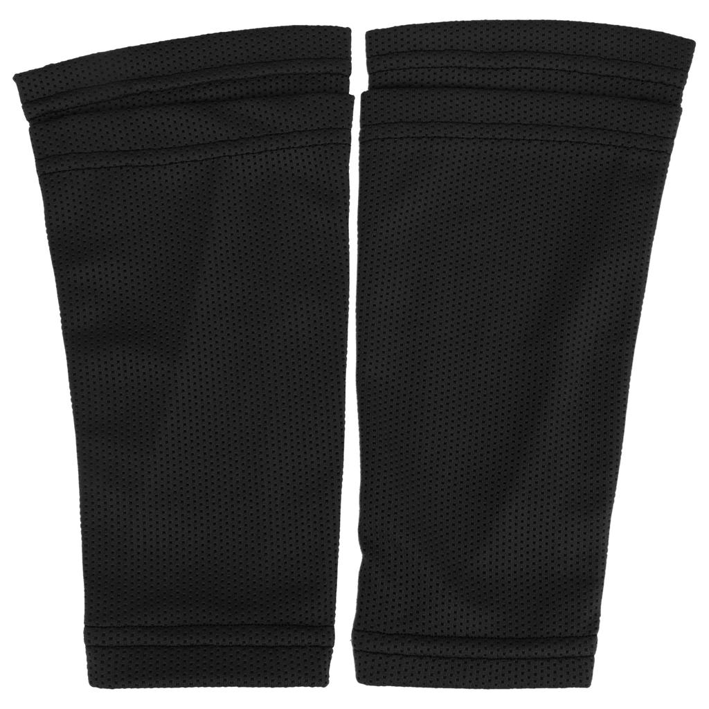 1 Pair Soccer Shin Guard Socks Double Layer Shin Pad Sleeves for Football Training BlackAdult / L