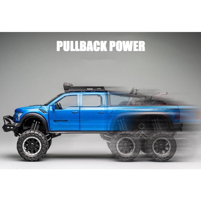 1/28 Ford Raptor F150 литая модель автомобиля игрушечная модифицированная металлическая внедорожная техника модель автомобиля звук свет коллекция детские подарки