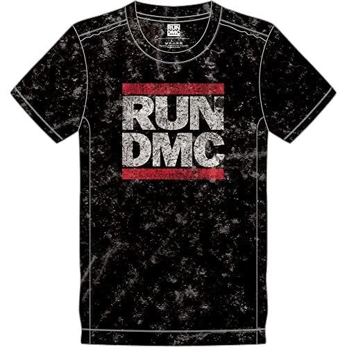 Run DMC Unisex Snow Wash T-Shirt: Logo (X-Large)