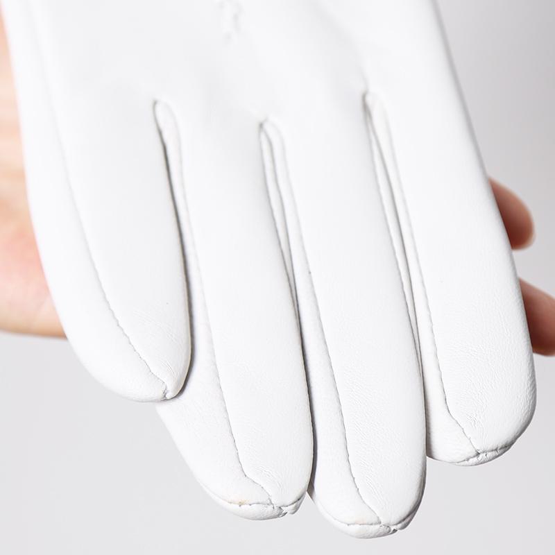 Модные женские перчатки высокого качества, цветные зимние теплые тонкие перчатки из овчины, 2024 г.