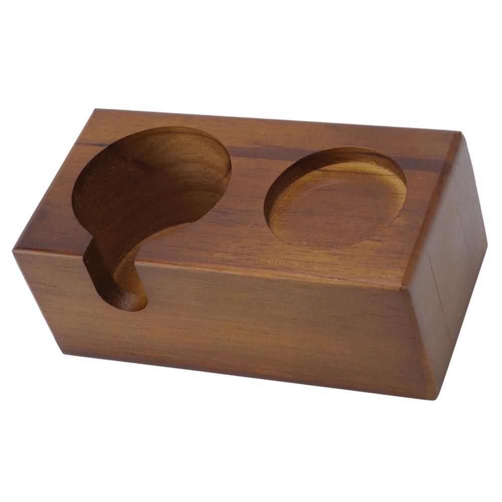 51-58mm Compatibility Coffee Portafilter Holder Wooden Tamper Holder For Home Barista