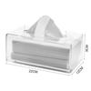 Portable Acrylic Transparent Napkin Dispenser Office Paper Holder Tissue Box Storage Case