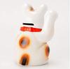 White Oval Size Right Handed Tokoname Ware Cat, 5, Maneki-neko (Beckoning Cat) -