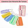 3PCS Visual Schedule Reminder Board for Elderly ADHD Daily Planning Tools Portable Backpack Planner with Detachable Pendants Pink Purple Orange
