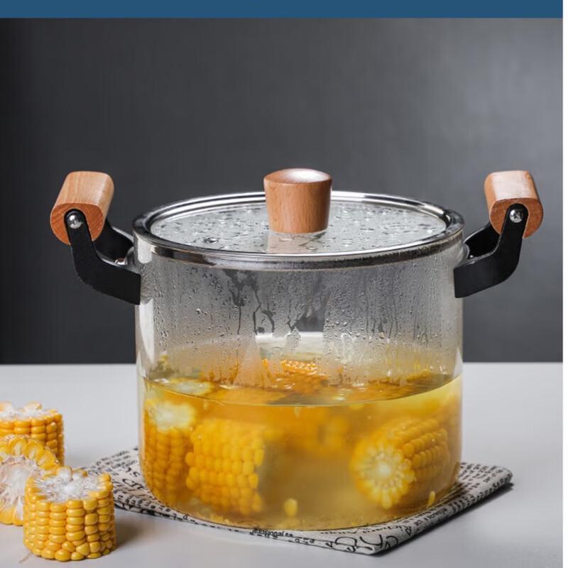 ZISIZ Прозрачная стеклянная кастрюля для тушения - 4,5 л