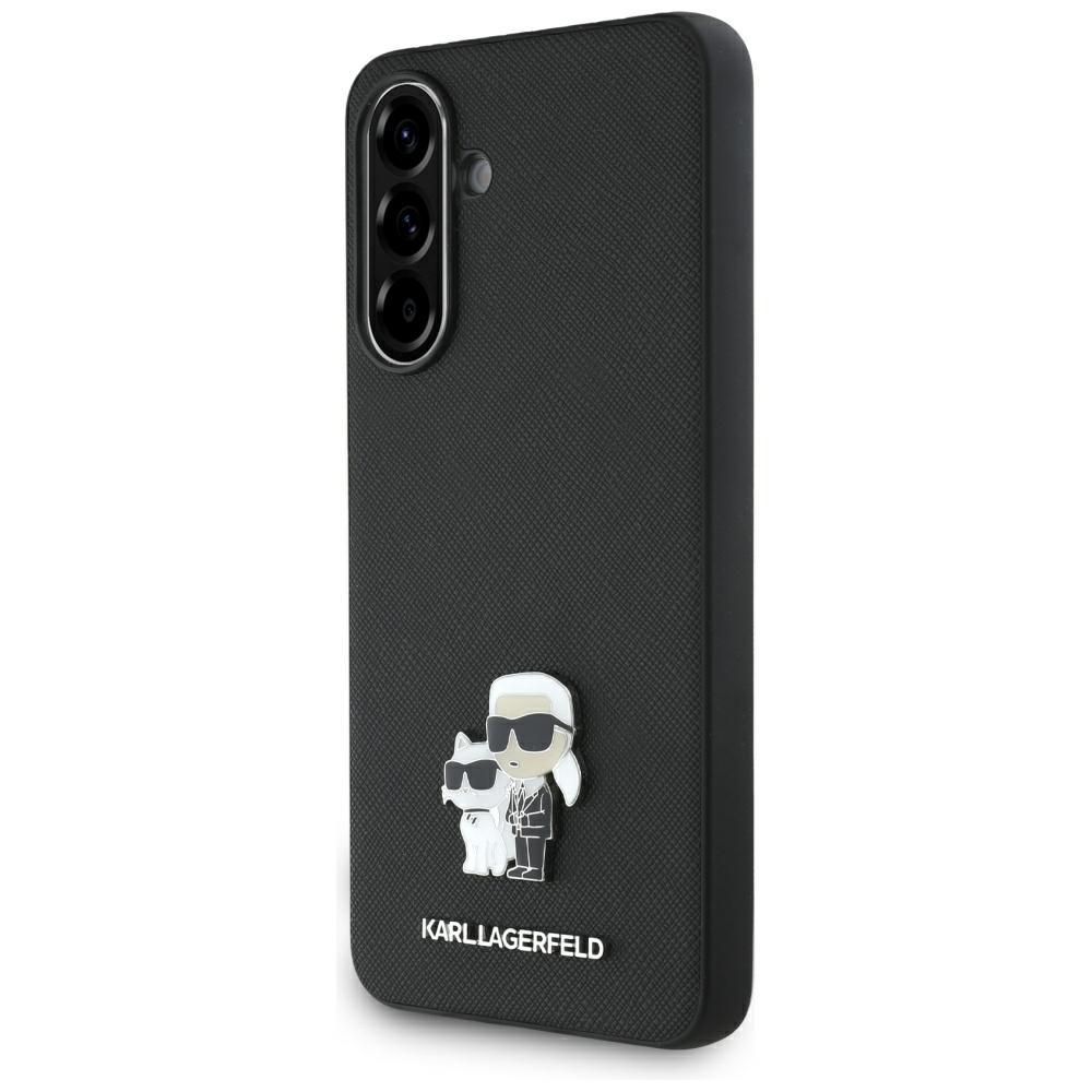 Karl Lagerfeld Saffiano Case with K&C Metal Logo for Samsung Galaxy A36 Black