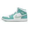 Air Jordan 1 Mid Marine Green Женские кроссовки Бело-бирюзовый мятно-пенный DV2229-300