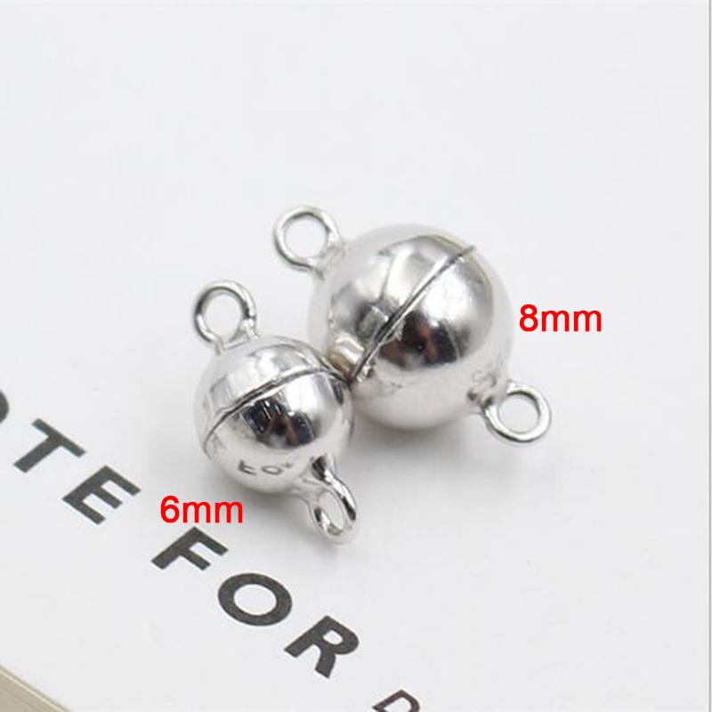 10Pcs Magnetic Lobster Clasps Buckle Hook Round Ball DIY Jewelry Making Findings