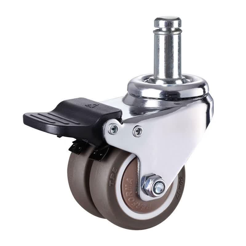 Rongyu 1.5-inch Threaded Stem Office Chair Caster Wheels (Set of 5)