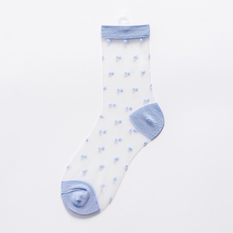 Японские носки с прозрачными кристаллами Wave Point