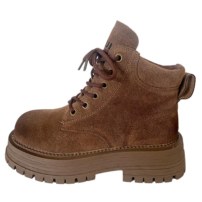 A9852 высококачественные ботинки Martin на толстой подошве женские ботинки из ревеня короткие ботинки осень 2024 новые ботинки локомотив короткие ботинки